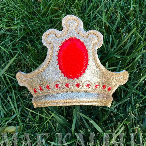 Tiara - Crown Jeweled Arabian Princess Embroidered Headband Slider - Princess Crown - Vinyl | Glitter | Sparkle Canvas