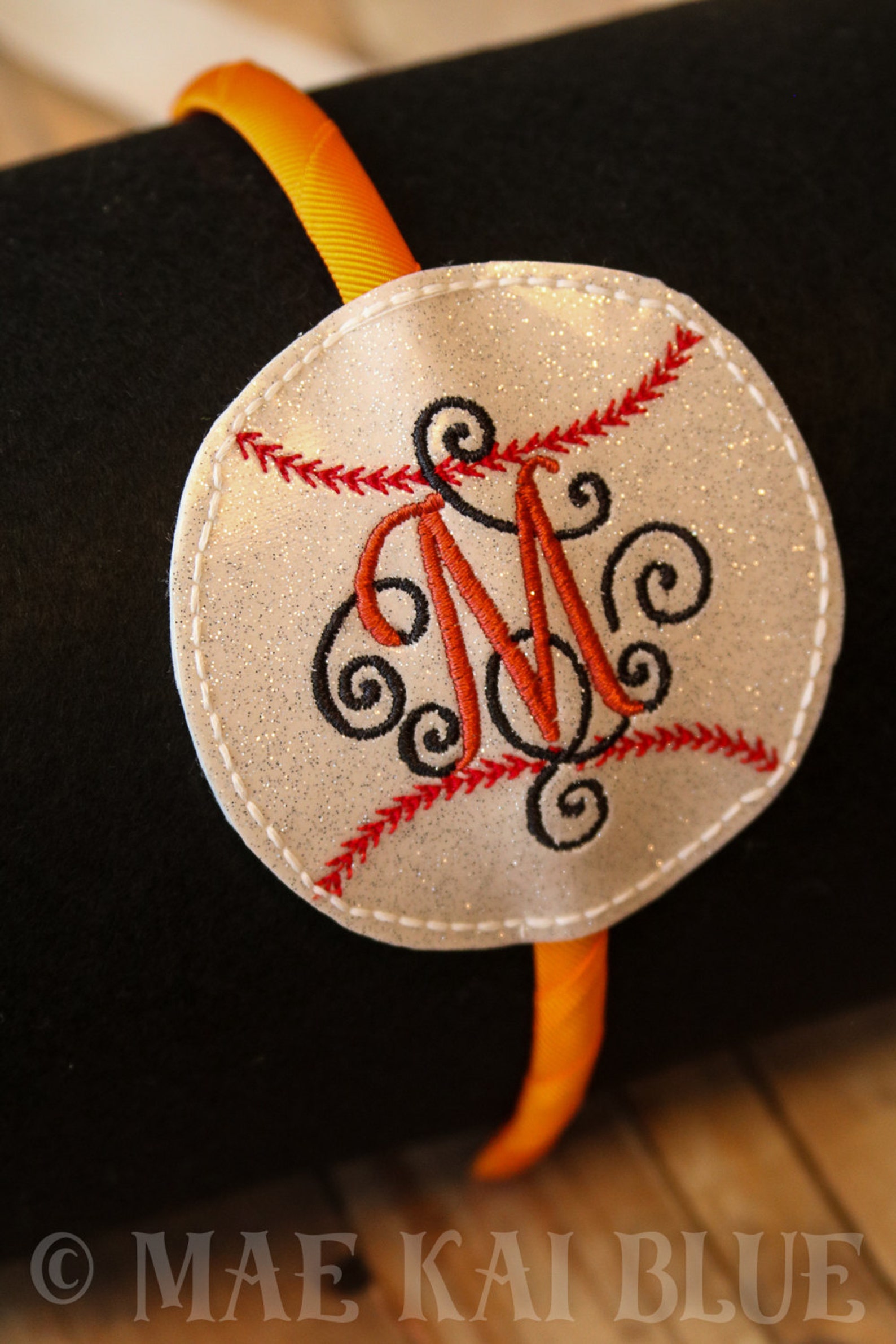 Baseball Personalized Monogram Headband Slider Cover or Etsy