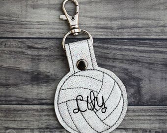 Volleyball Team Sports | High School - Intermediate - College - Pro | KeyChain -  KeyFob - BagTag | Other Sports Available