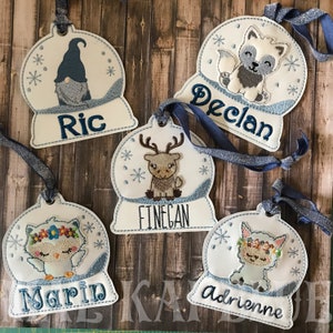 Snow Globe Personalized - Ornament Christmas tree decoration - Holiday