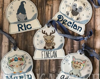 Snow Globe Personalized - Ornament Christmas tree decoration - Holiday