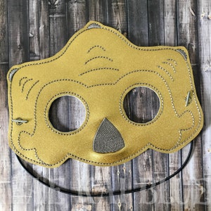 Triceratops Dinosaur Mask | Halloween | Mask Appliquéd Embroidered Vinyl Felt