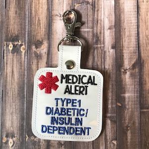 Medical | Allergy Alert Information Tag - KeyChain -  KeyFob - BagTag