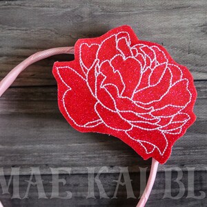 Peony Flower Headband Slider HairJewelry-Planner band-Bookband-Slider-Bookmark-Lovely Floral Accessory! Great gift for Mother’s day!