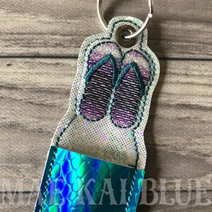 Slippah | Flip Flip | Lip - Chapstick Keeper Holder - KeyChain -  KeyFob - BagTag