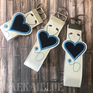 Medical Keyfob Keychain Wristlet | Healthcare Hero Nurse Stethoscope