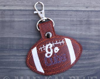 Football Team Sports | High School - Intermediate - College - Pro | KeyChain -  KeyFob - BagTag | Other Sports Available