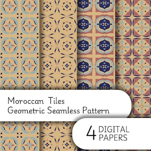 Marokkaans geometrisch bruin vintage tegel naadloos patroon, retro patroon, digitaal papier voor verpakking, plakboek, kaart