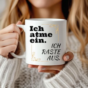 Ceramic Mug I breathe in I freak out boyfriend girlfriend gift for birthday 11OZ for her for him funny sayings