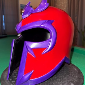 Custom Painted Magneto Helmet – Finished  Ready to Wear or Display | 3D Printed Collectible