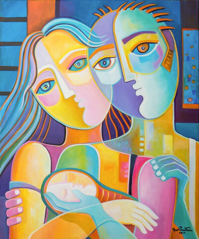 Cubism Oil Painting, Cubist Original Art, Expressionism Artwork ...