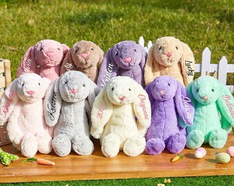 Personalized  Bunny Rabbit Plush Toy,Custom Kids Birthday Gifts,Soft Bunny Toy,Flower Girl Gift,Kids Gift For Boys & Girls,Flower Girl Gift