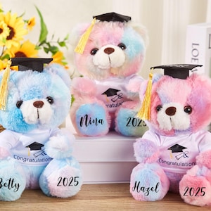 Custom Name Graduation Teddy Bear,Personalized Graduation Bear 2025,Graduation Keepsake,Graduation Gifts for Friends/Students/Kindergarten