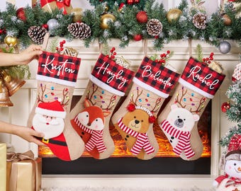 2026 Christmas Stocking With Name,Personalized Christmas Gift For Family,Custom Xmas Stocking,Monogram Holiday stocking,Christmas Tree Decor
