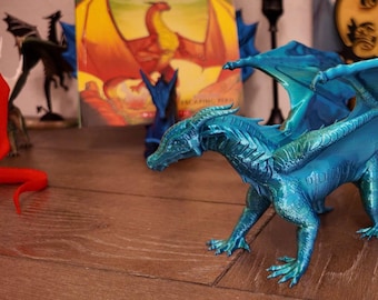 Wings of Fire inspired SeaWing Dragon - Tsunami 3D printed dragon