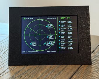 Desk Radar XL – 4" Live Aircraft Tracking Display | Real-Time Flight Radar | Aviation Desk Gadget | Airplane Enthusiast Gift | ESP32 Radar
