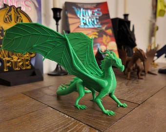 Wings of Fire inspired LeafWing Dragon - 3D printed dragon