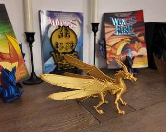 Wings of Fire inspired HiveWing Dragon - Jewel 3D printed dragon