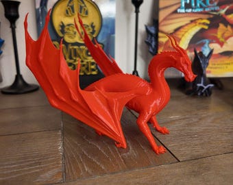 Wings of Fire inspired SkyWing Dragon - 3D printed dragon