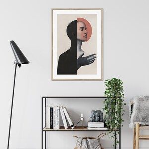 Modern Minimalist Surrealism Printable Art - Contemporary Abstract Human Forms Wall Art for Stylish Home Décor, Offices and Living Rooms