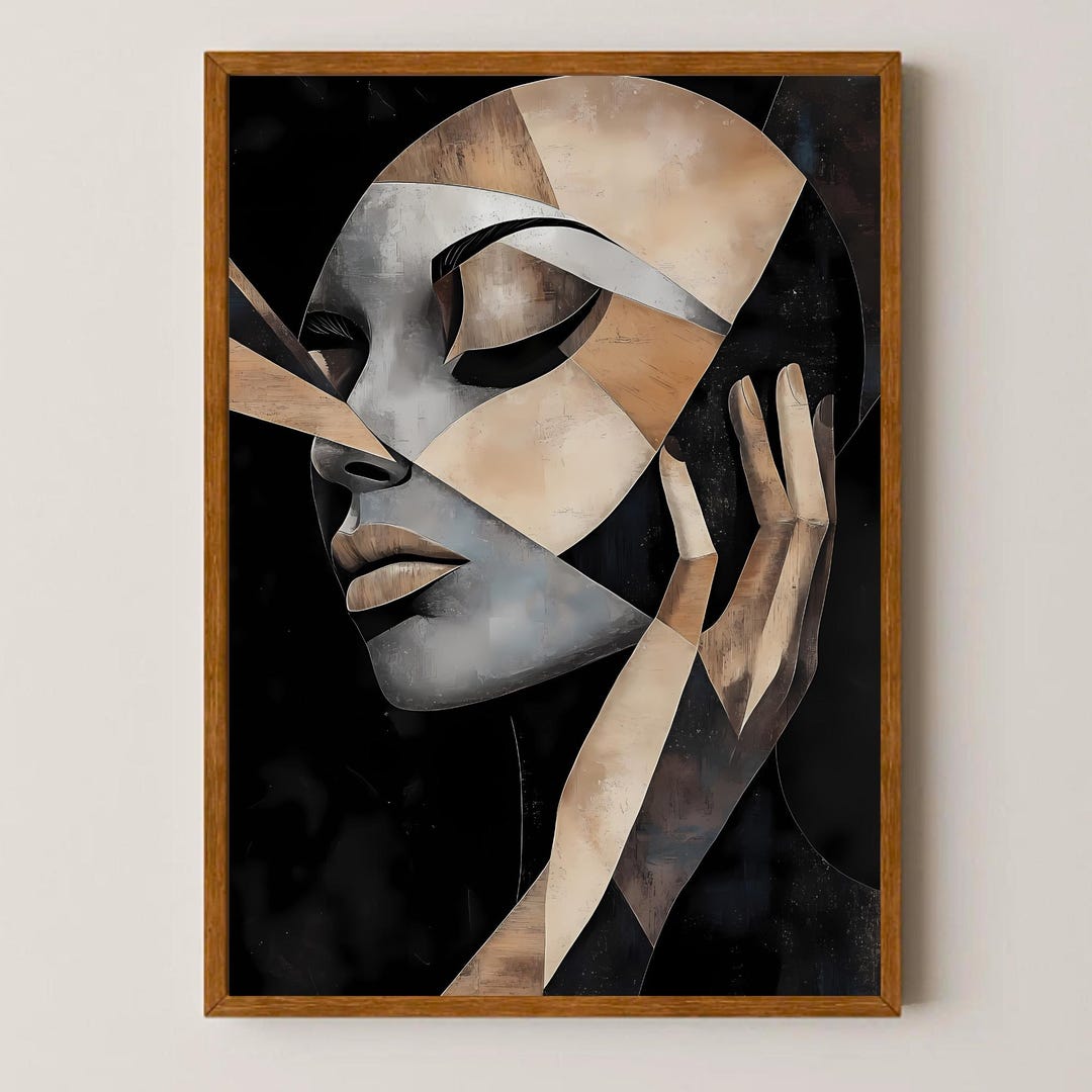 Modern Abstract Wall Art Printable, Minimalist Digital Download