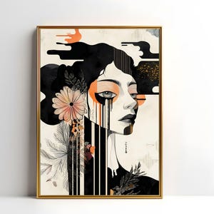 Abstract Printable Wall Art, Modern Abstract Portrait Wall Art, Minimalist Artwork for Home, Living Room & Office Decor Aesthetic Wall Print
