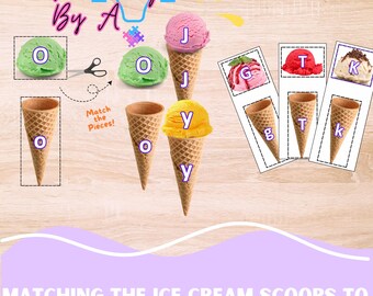 Alphabet Matching Ice Cream Cones Activity - DIY Printables for ...