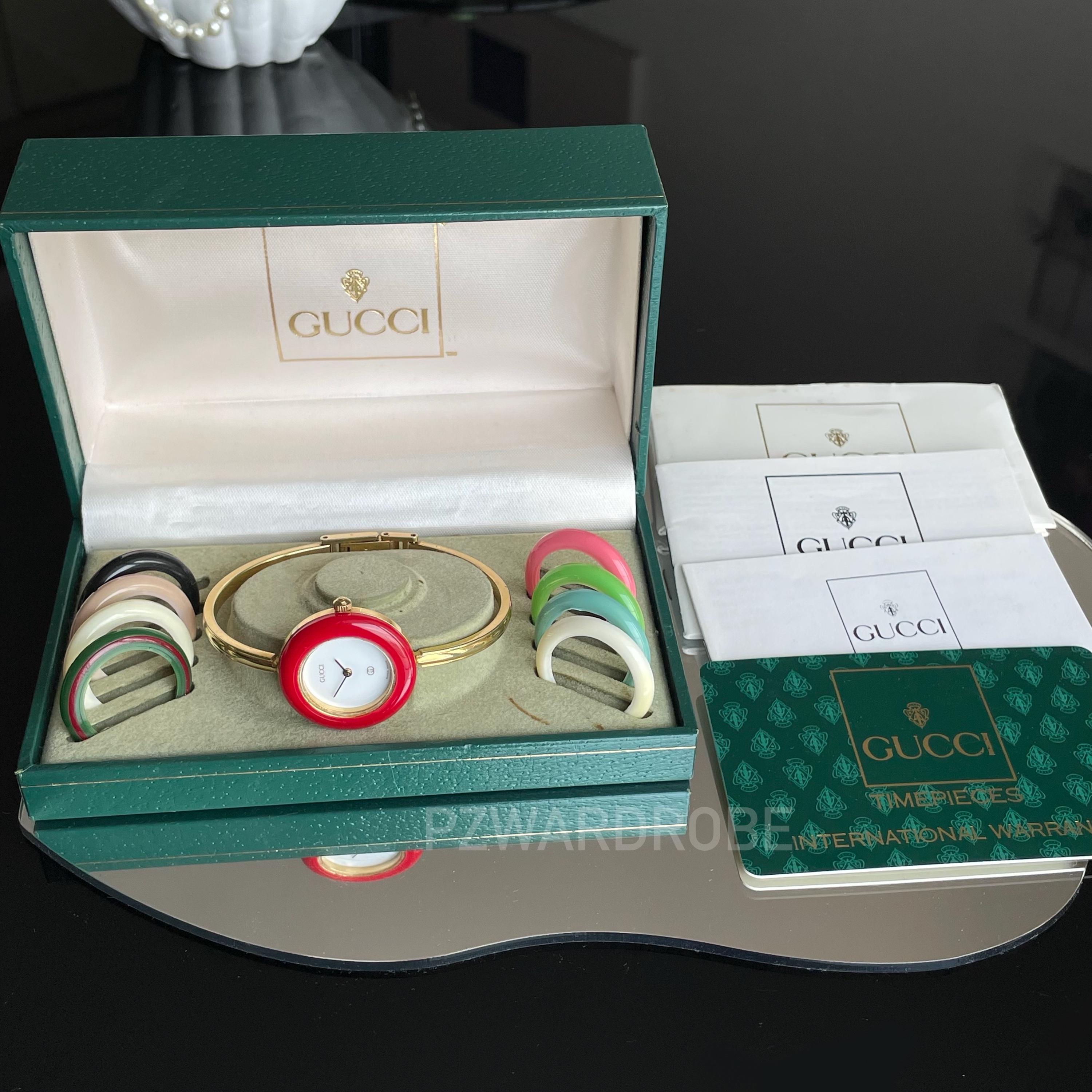 Vintage Gucci Watch With Interchangeable Bezel - Etsy Vintage Gucci Watch With Interchangeable Bezel - Etsy