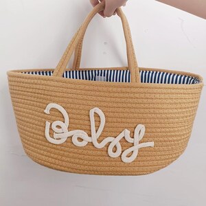 Personalisierter Name Handgemachter Aufbewahrungskorb, Spielzeug Aufbewahrungskorb, Kinderzimmer Korb für Spielzeug, Kleidung Aufbewahrungskorb, personalisierte Geschenke