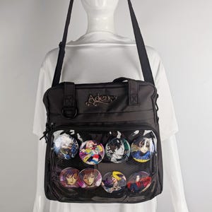 Square Ita Bag, Handmade Sling ita Bags, Pin Purse, Ita Bag Crossbody, Anime ita Shoulder Bag, Pin Display Bag, Large ita bag
