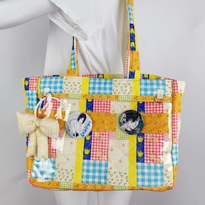 Clear Window Ita Bag, Handmade ita Bags with bow, Ita Bag Shoulder, Anime Shoulder ita Bags, Pin Display Bag, Personalized Gifts