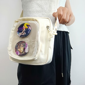 Ita Bag with Insert, Crossbody Shoulder Bag, Pin Purse, Anime Ita Crossbody Bag, Small Window Bag, Pin Display Bag, Crossbody Purse, Gifts