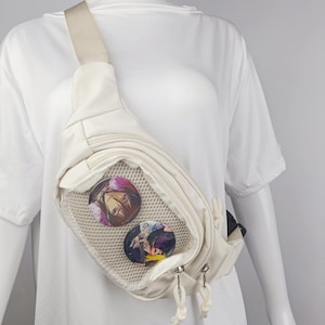 Handmade Mini Crossbody Bag, Doll Badge Display Ita Bag, Crossbody Ita Bag, Streetwear, Ita Bags, Pin Display Bag, Personalized Gifts