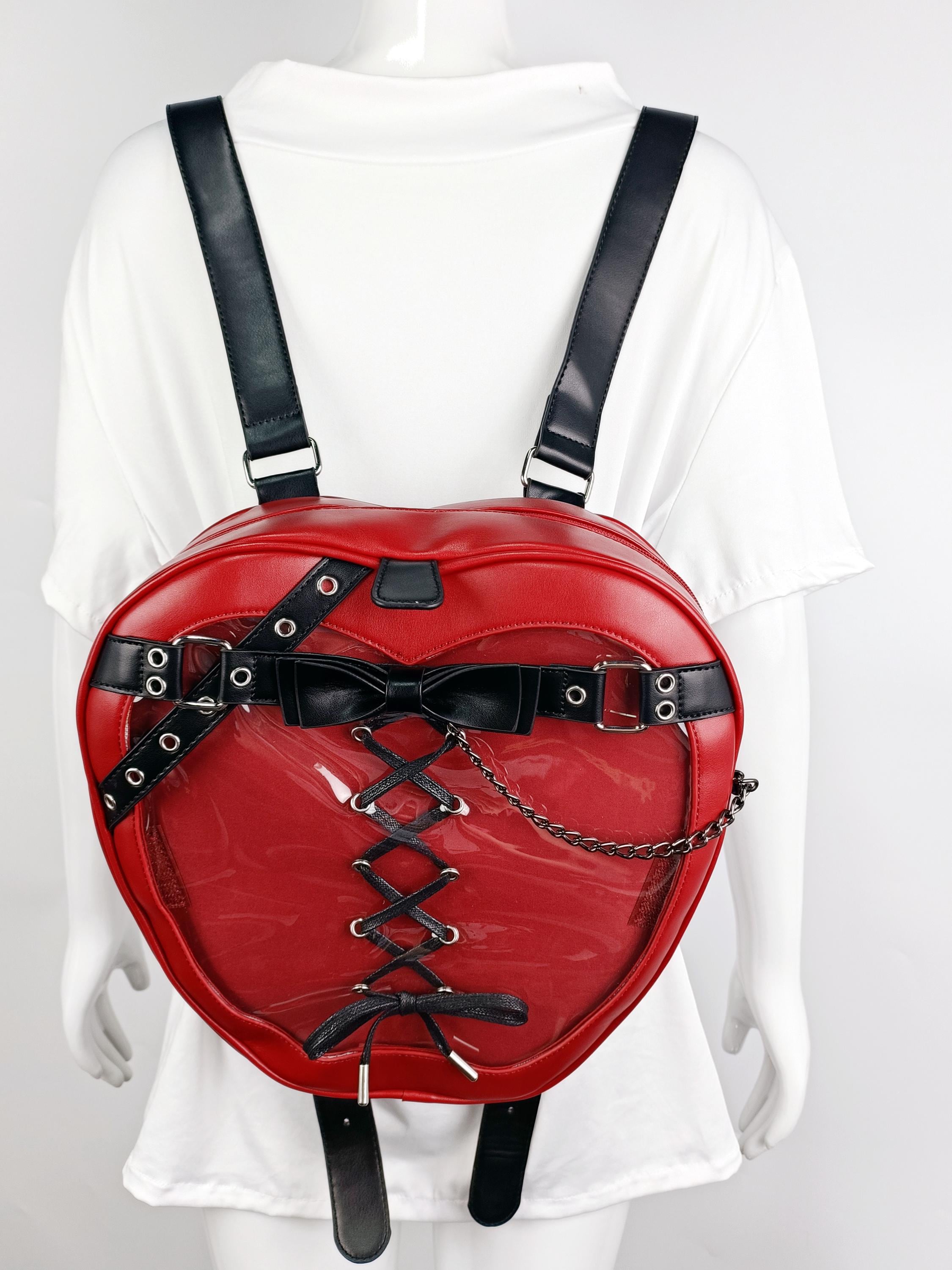 Gothic Ita Bag Backpack: Anime Pin Display, Clear Window - Etsy display picture 2