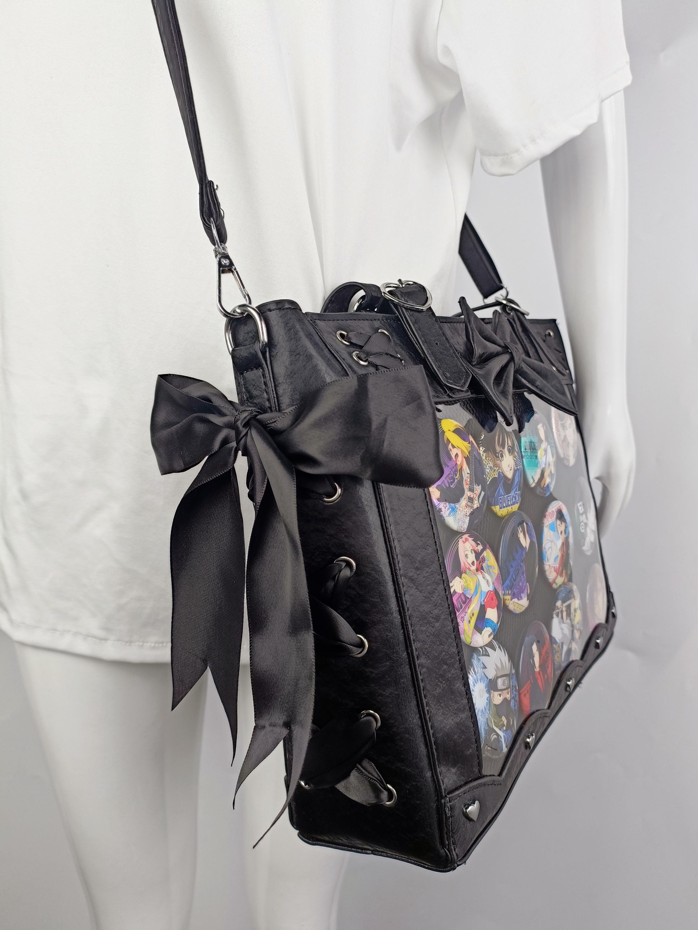 PU Leather Ita Bag Crossbody Backpack Satchel for Pins & Cosplay Kawaii Ita Bag Backpack Crossbody Bag Cat Shoulder Bags  main image 2
