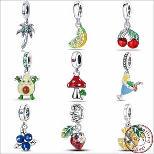 S925 Niedlicher Pilz baumeln Armband Anhänger Charm, für Pandora Armband, 925 Sterling Silber Charm für Armband Frauen Anhänger Schmuck
