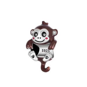 S925 Hänge Affe Armband Charm, für Pandora Armband, S925 authentische Sterling Silber Charm für Armband Anhänger Frauen Anhänger Schmuck