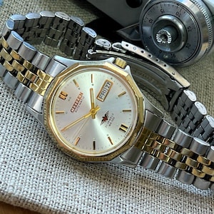 watch wrist Citizen, automatic, mechanical Vintage japanese mens