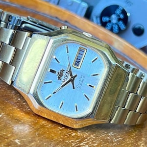 Vintage Uhr Orient, Herren Mechanik, Original Japanische Armbanduhr.