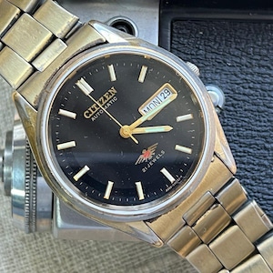 ヴィンテージ CITIZEN 自動巻き時計 黒文字盤 21 jewels Vintage Citizen Mechanical Automatic Black Dial @date