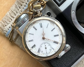 watch Vintage silver 800 assay value pocket , mechanical