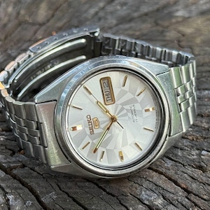 Vintage horloge Seiko 5 Automatique, mechanisch Japans heren