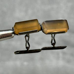cufflinks with crystal Vintage silver , original accessory, gift, unisex.