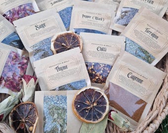 Mini Witchcraft Herb Sachets: Apothecary Spell Ingredients