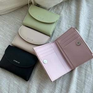 CHALIS - Cartera Luv fy, Tarjetero para mujer, Cartera de piel sintética para mujer, Cartera triple, Tarjetero, Regalo para mujer...