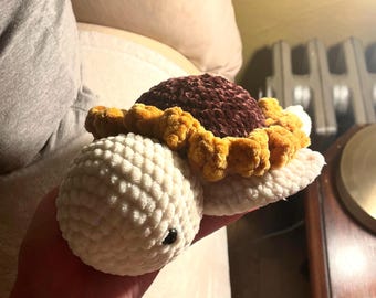 Amigurumi Stuffed Turtle | Crochet | Plushie | Stuffed Animal | Sunflower Turtle
