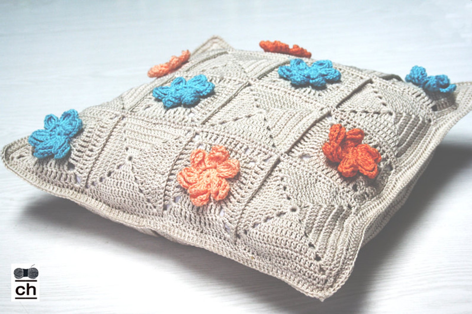 Crochet pillow case ColorKeeper PDF Pattern Instant Etsy