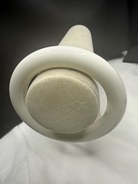 Vintage Lucite White Stackable Bangle Medium 3” S… - image 2