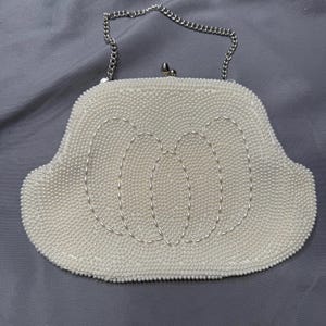 Vintage Beaded Clutch Purse: Handmade Bridal Wedding Bag, Japan