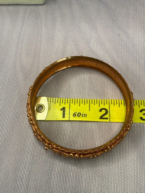 Vintage Solid Copper Wired Bracelet Bangle Bracel… - image 3